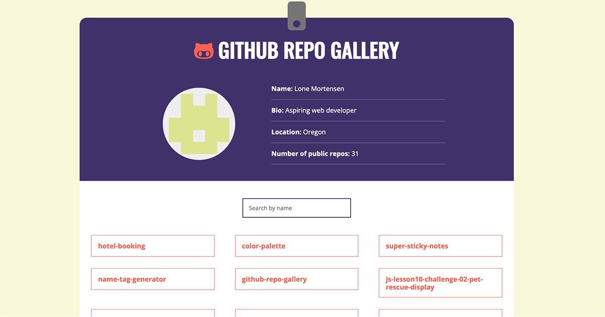 GitHub Repo Gallery project image